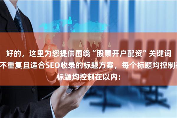 好的，这里为您提供围绕“股票开户配资”关键词、标题不重复且适合SEO收录的标题方案，每个标题均控制在以内：